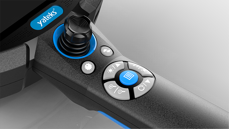 HIE系列高清视频内窥镜采用手动+电动驱动方式,探头可实现360度旋转,可全方位观测被检测物